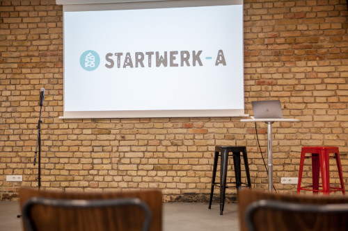 Speaker-Setting für Präsentation im Eventspace des StartWerk-A