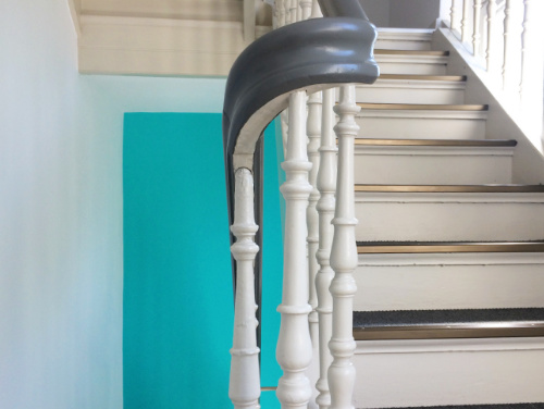 Historisches Treppengeländer im Seminarhaus StartWerk-B