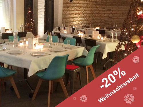 Weihnachtsrabatt -20% für betriebliche Weihnachtsfeiern